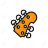 62111455 cabezal de la guitarra en el fondo blanco creado para moviles web decoracion impresion productos aplicaciones