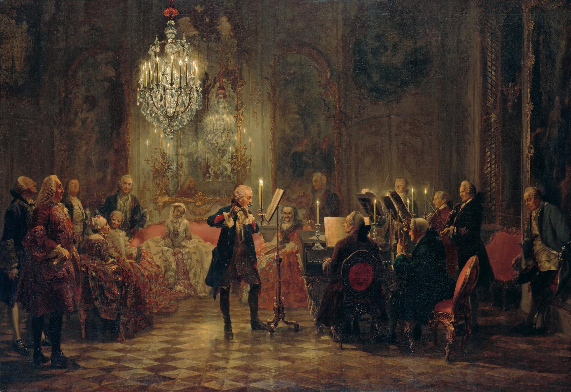 Adolph menzel flotenkonzert friedrichs des gro en in sanssouci google art project